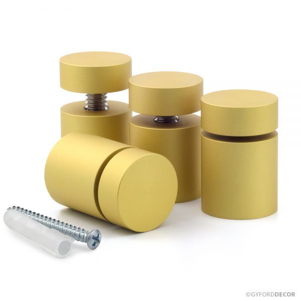 Simply Standoffs Complete 1"D x 1"L SIMPLY Standoff Kit - Matte Gold OEMK-100MG